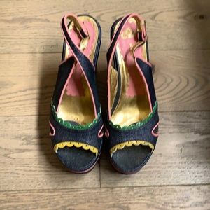 Italian wedge sandals (vintage)